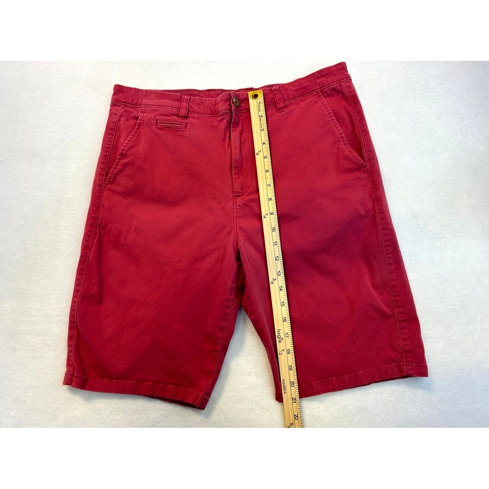 JOHNNIE-O Men's Neal Stretch Twill Casual Shorts Malibu Faded Red Wine Size 35 - Picture 4 of 14
